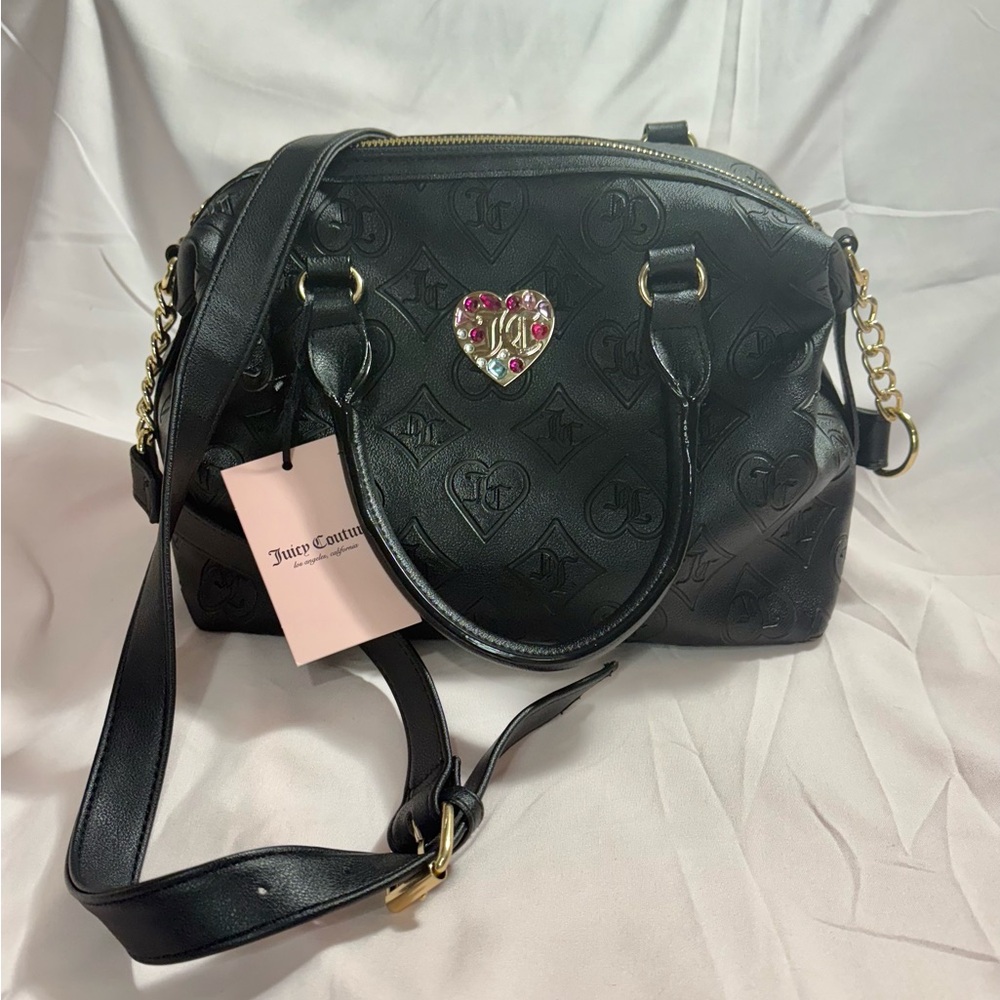 Juicy Couture Glizted Out Satchel- Liquorice NWT